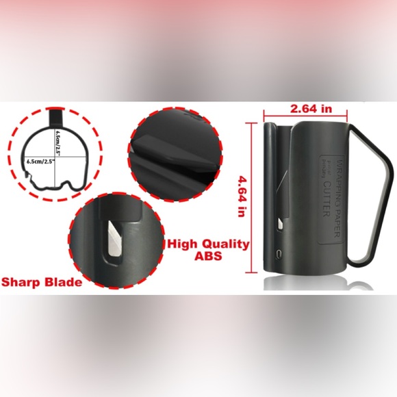 Easy Grip Roll Wrapping Paper Cutter With Handle ( 2 per box) - Picture 2 of 2